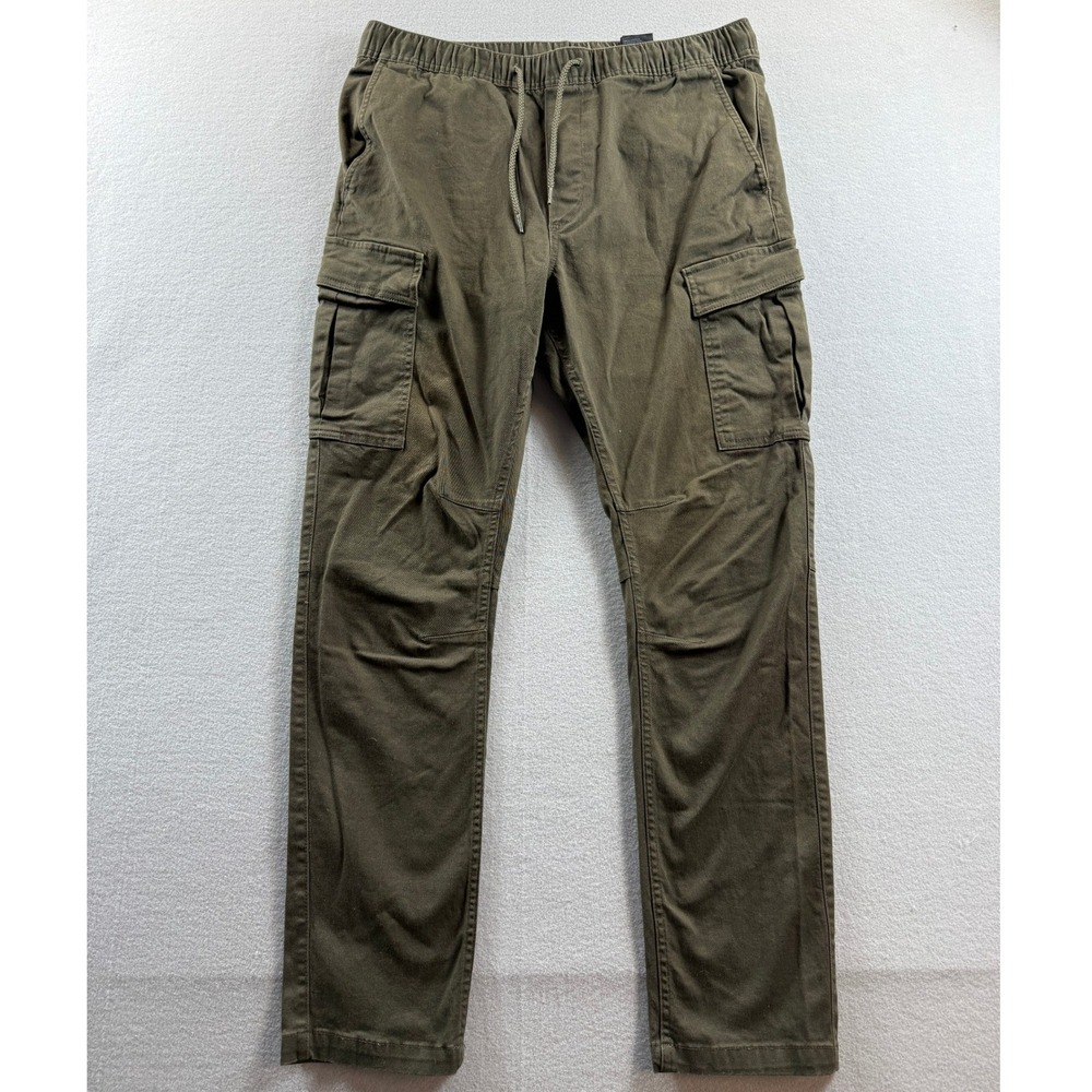 H&M Cargo Joggers Mens Medium Green Skinny Fit Drawstring 35x29